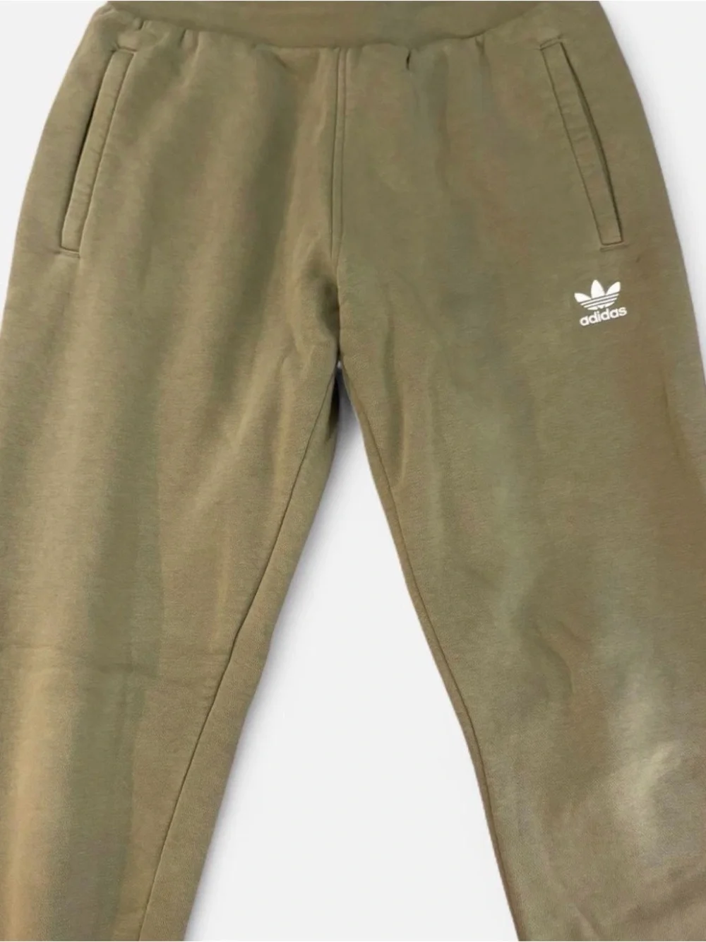 Adidas Men’s Olive Green Trefoil Sweatpants
